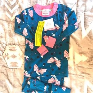 Hanna Andersson New NWT 90 3T Organic Long John Pajama Set Fairy Dancer Magic